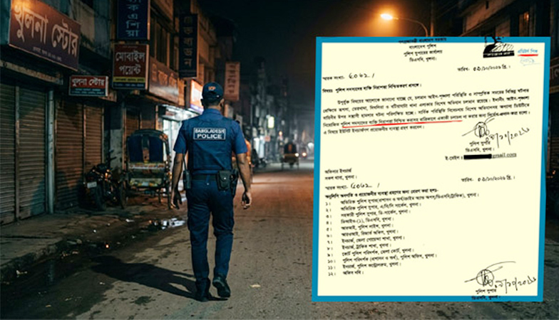 খুলনায় পুলিশ সদস্যদের রাতে একা চলাচলে নিষেধাজ্ঞা