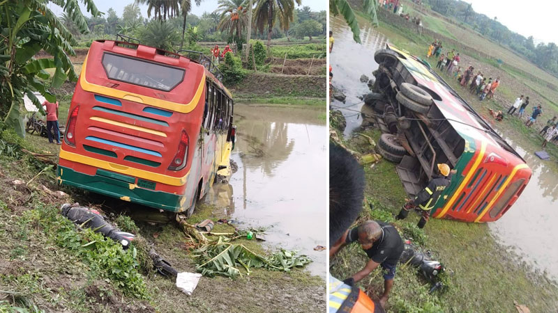 খুলনার ডুমুরিয়ায় বাসের ধাক্কায় নিহত ২ আহত ১১