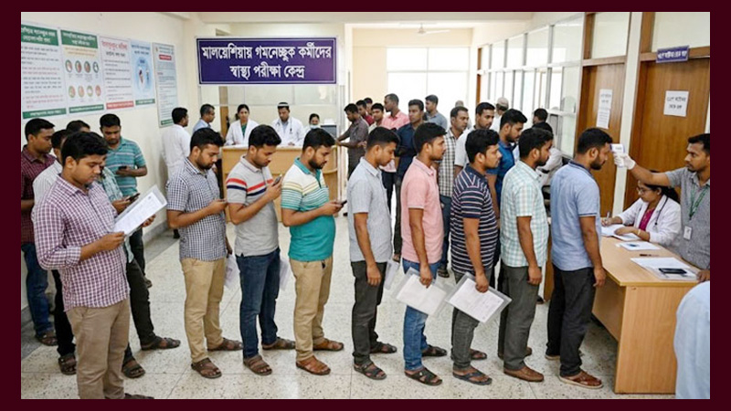 মালয়েশিয়াগামী কর্মীদের মেডিকেল ফি ৮ হাজার টাকা নির্ধারণ